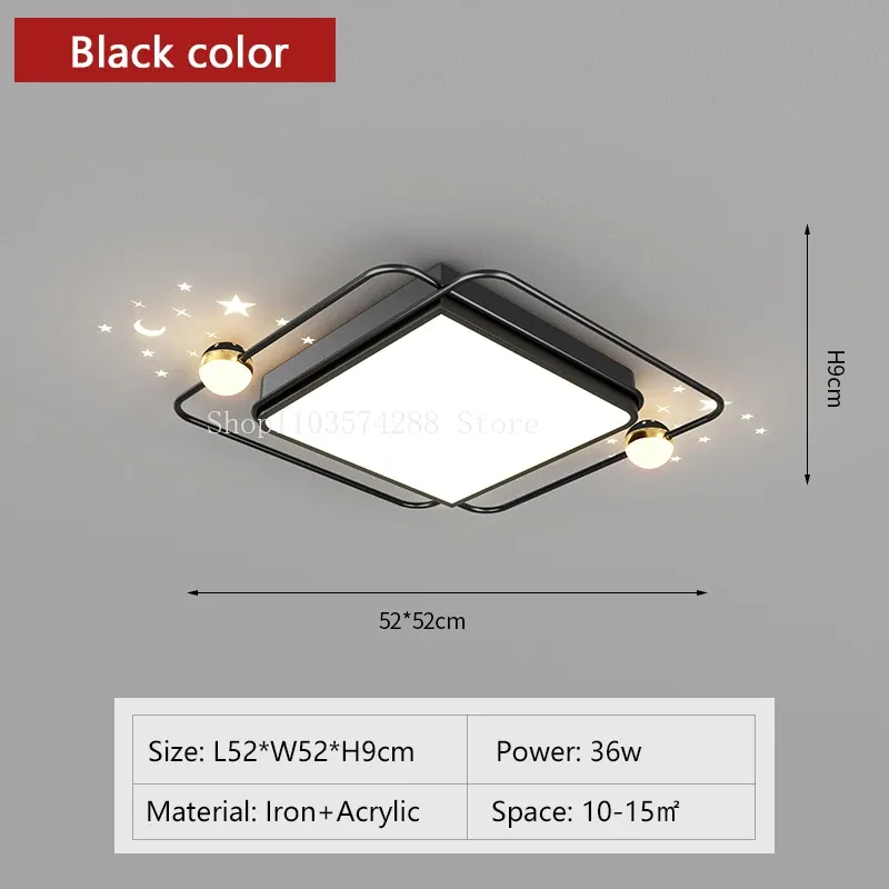 Chiny Dimmable RC Square Black