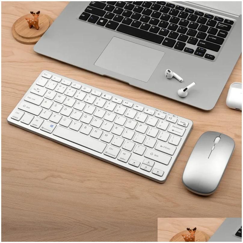 Silver Keyboard & Mouse