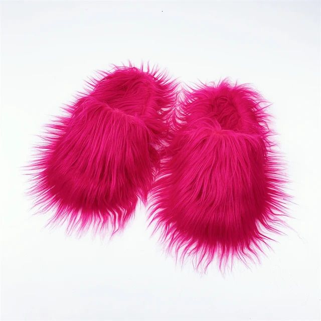 Rose Fur Slippers