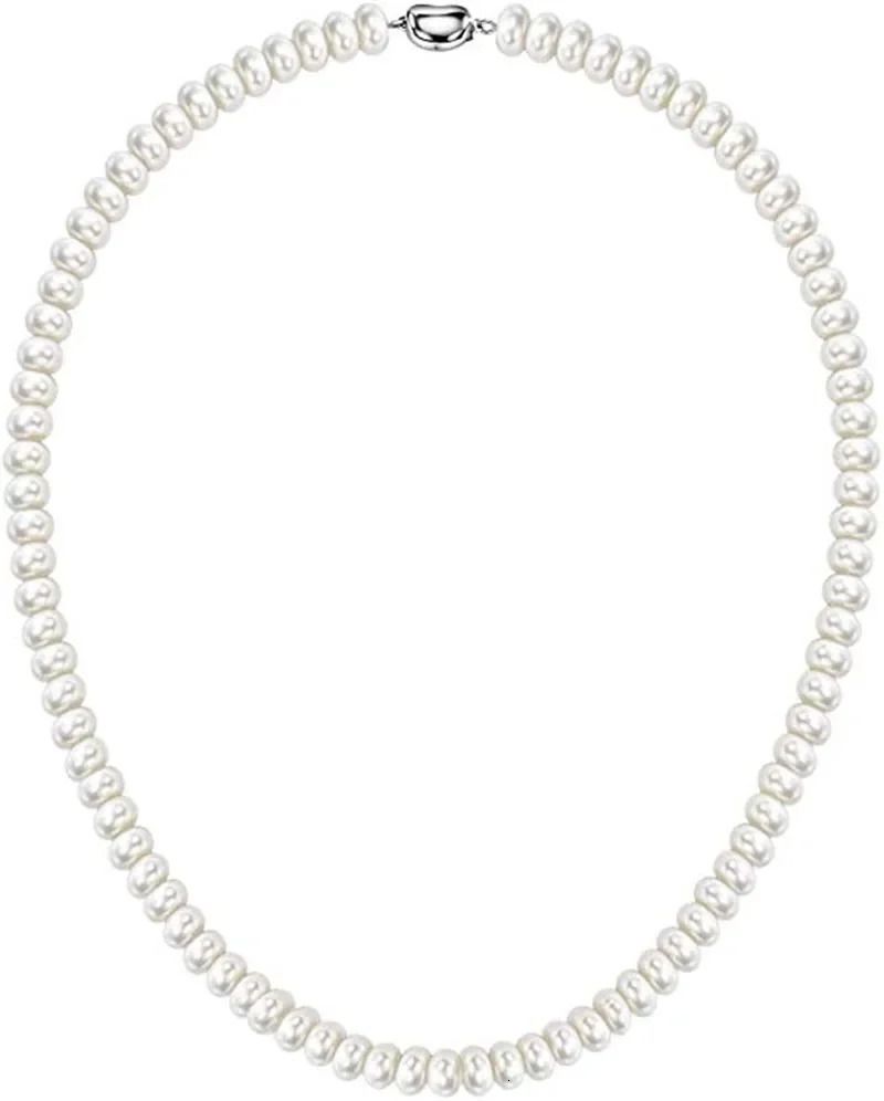 White Pearl Necklace-9-10mm-50cm