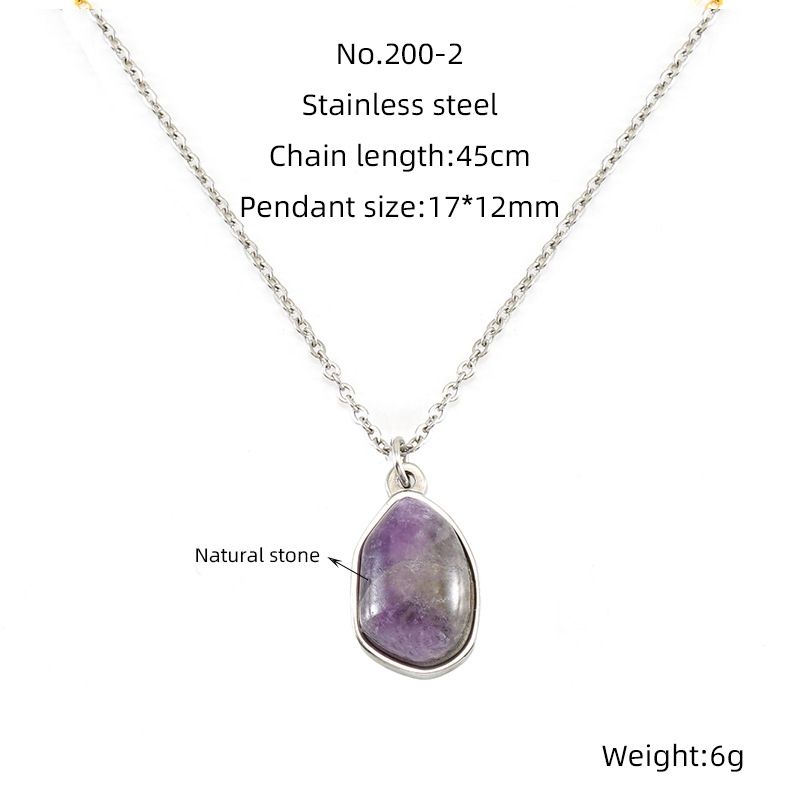 Staalkleur-Purple Stone