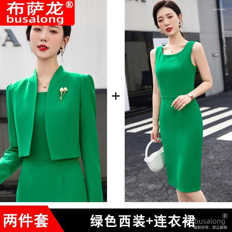 Green Jacket   Dress