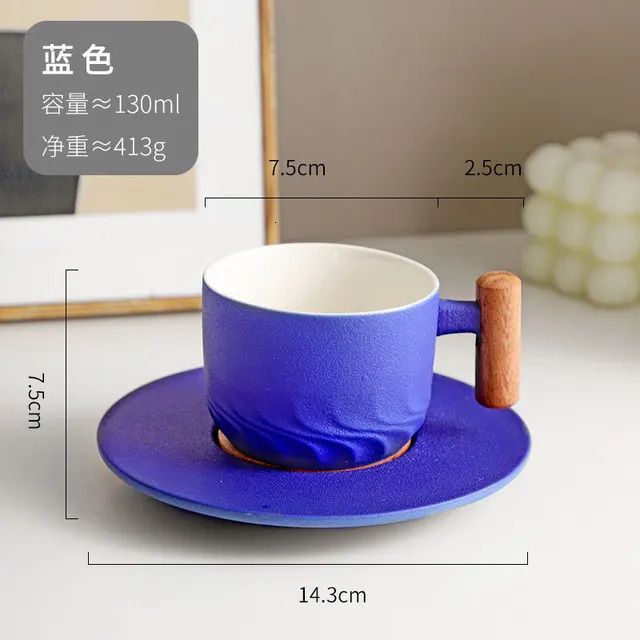 Blue Cup Saucer Set-130 ml