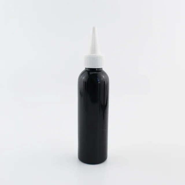 bouteille en plastique noire blanche