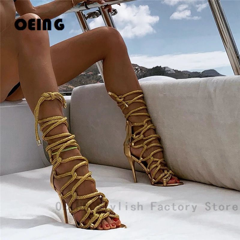 Golden 12cm Heels