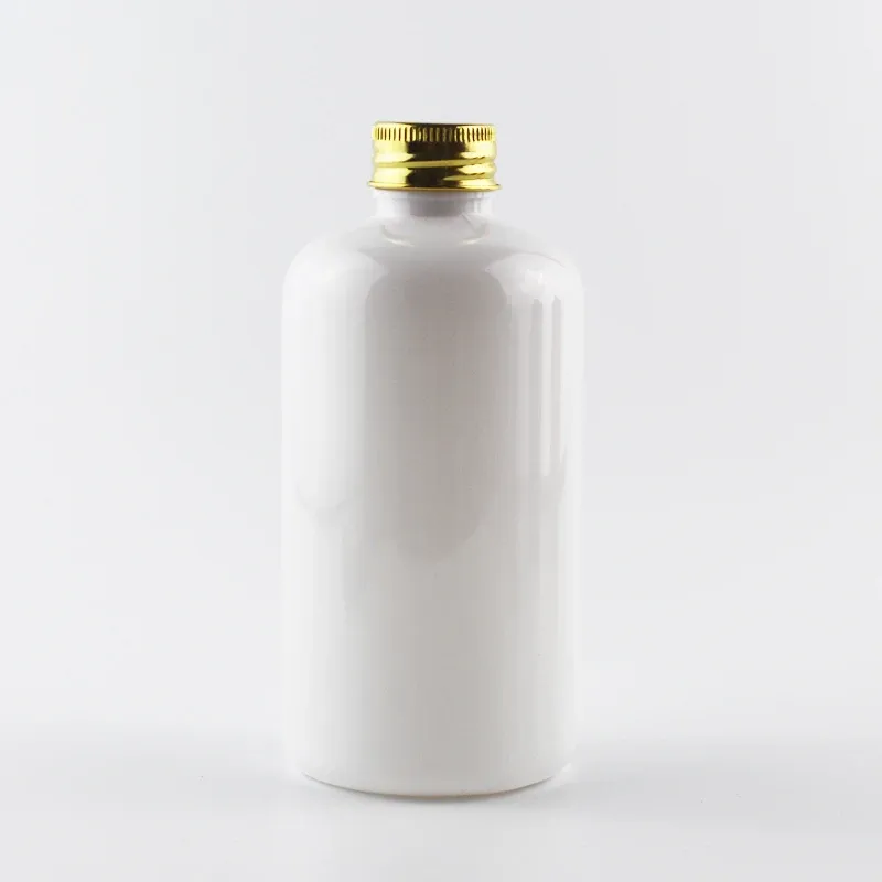 250 ml weiße Plastikflasche in Gold