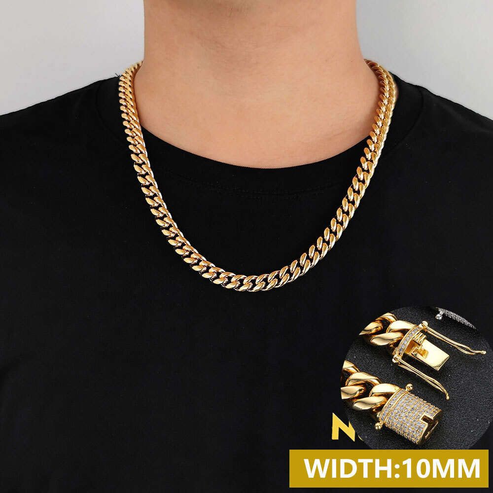 Gold-10mm-necklace 18 дюймов (45,72 см)