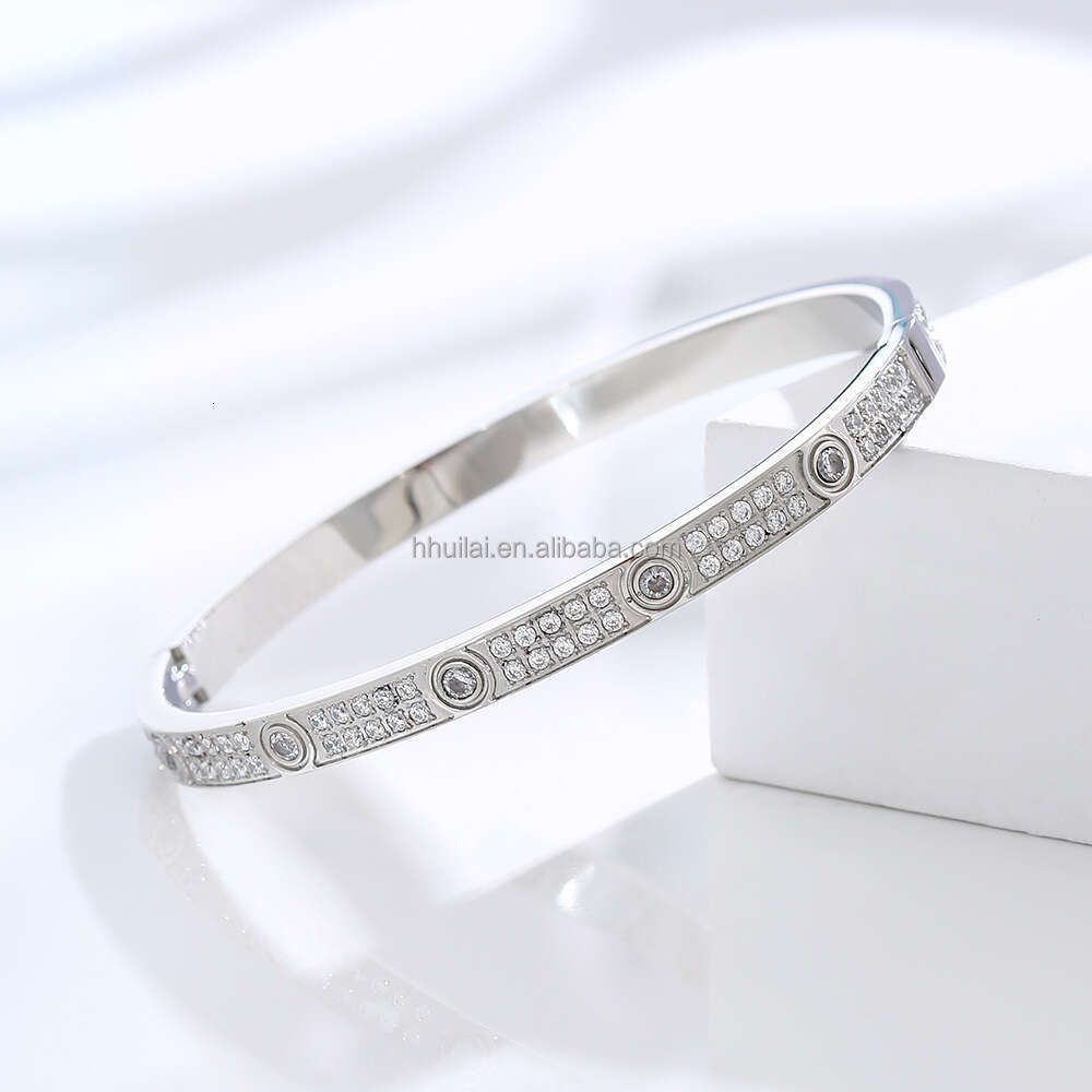 Silver-Two Row Diamond-Width60mm