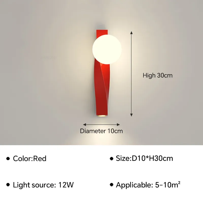 Tricolor Light C- 30 cm röd