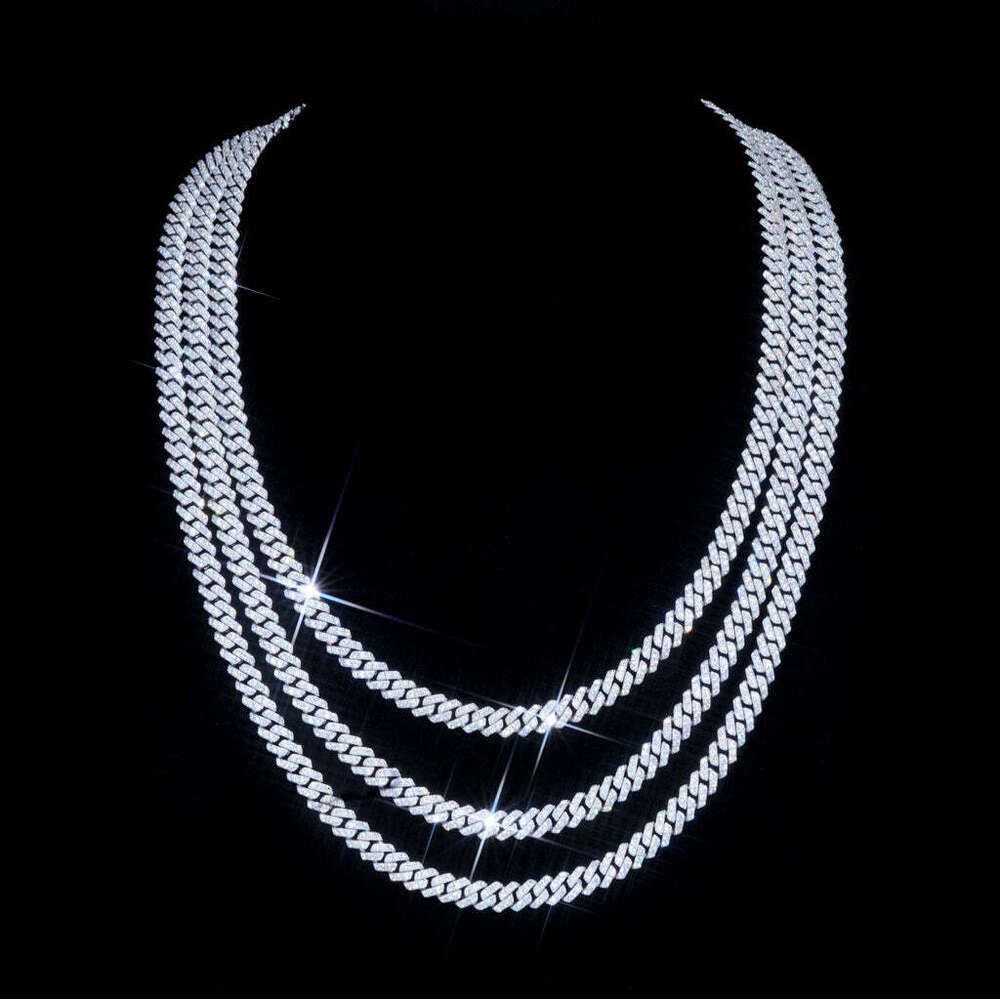 6MM 2-ROW White-8inches Silver VVS