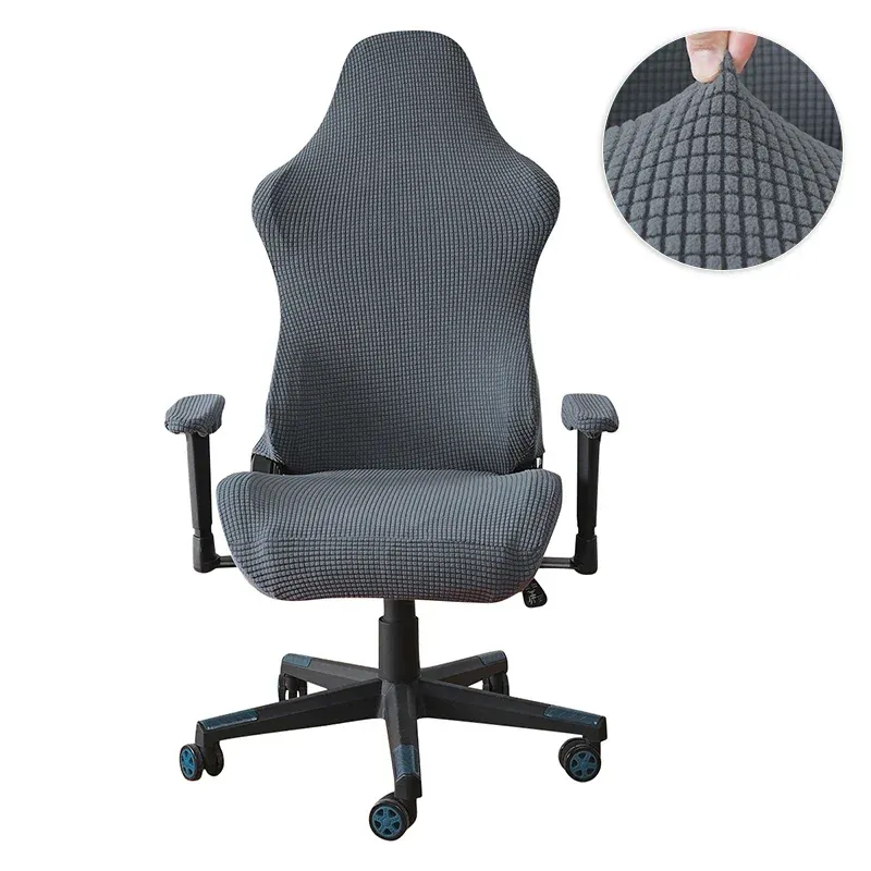 capa de cadeira cinza escuro
