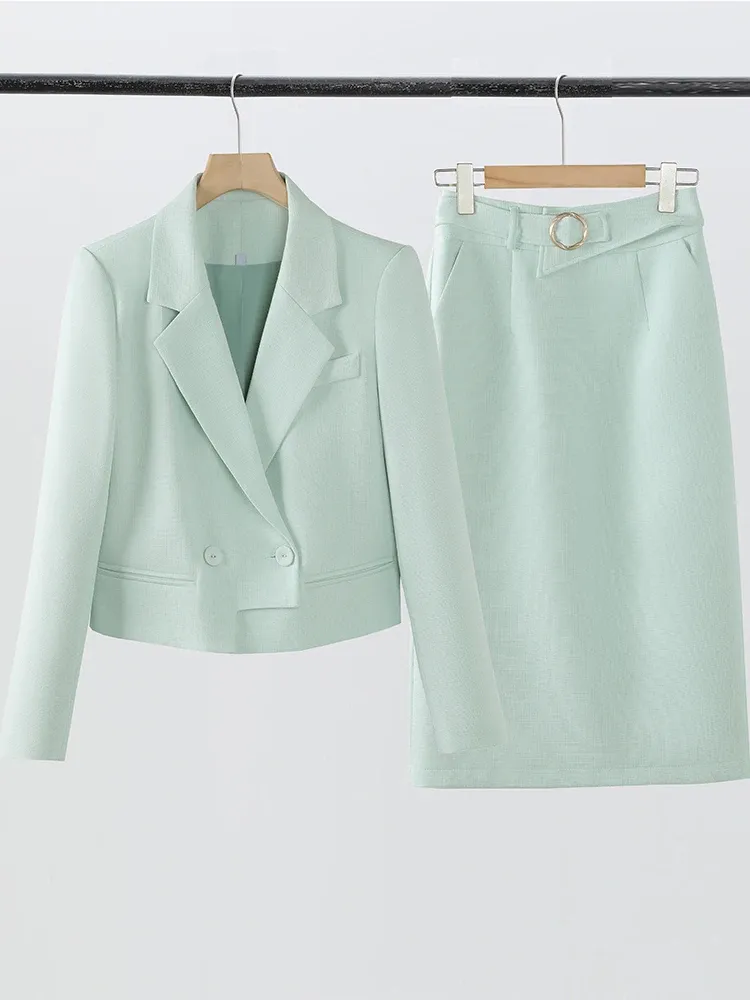 Green Skirt Suit