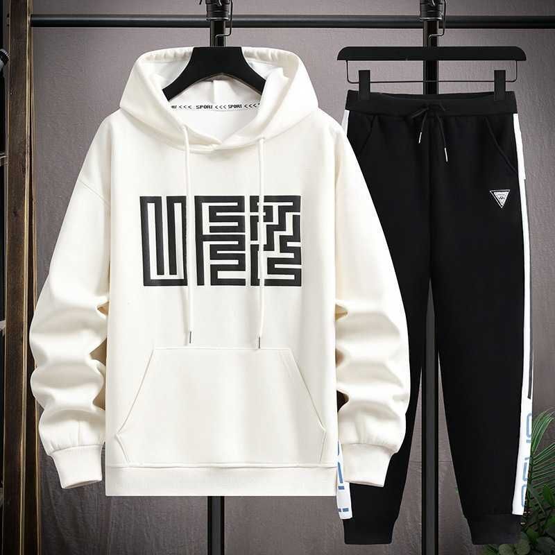 3346 White (hoodie+pants)