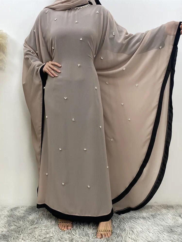 XXL Beige Chiffon Abaya