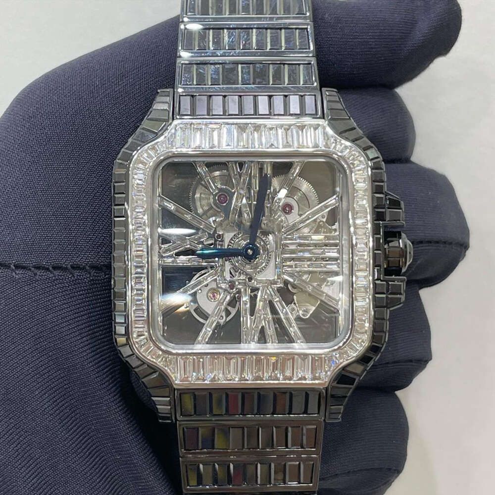 Multi Color-Iced out Diamond watch