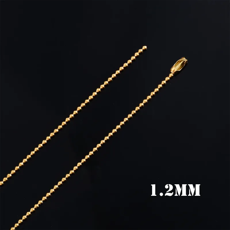 Kolor złota 20 cali (50 cm) szerokość 1,2 mm