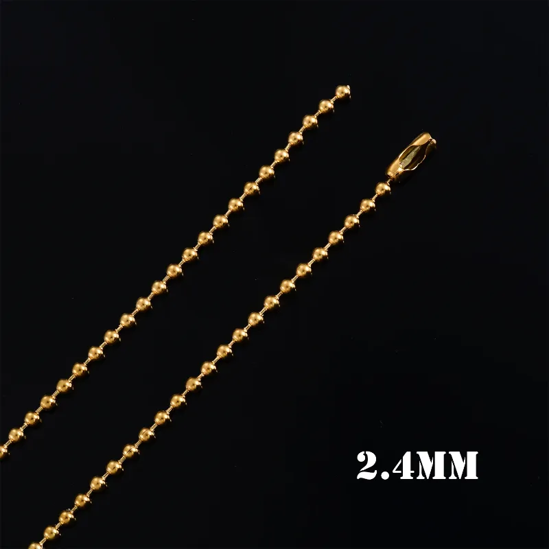 Kolor złota 20 cali (50 cm) szerokość 2,4 mm