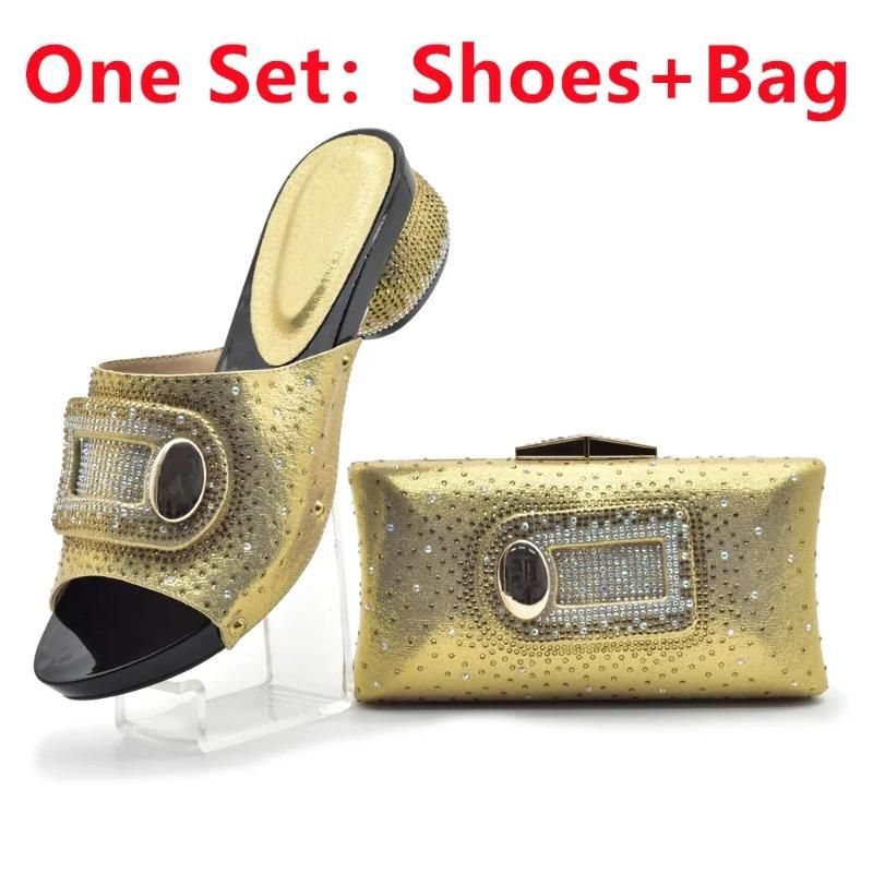 Gold Shoes and Bag