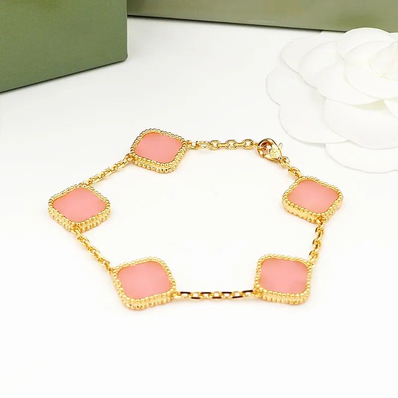 gold pink bracelet