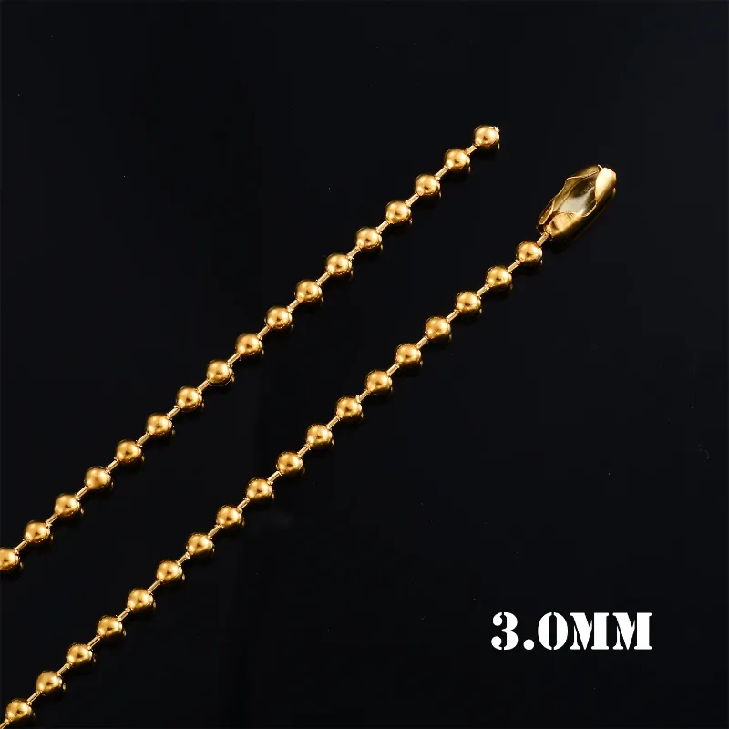 Kolor złota 20 cali (50 cm) szerokość 3,0 mm
