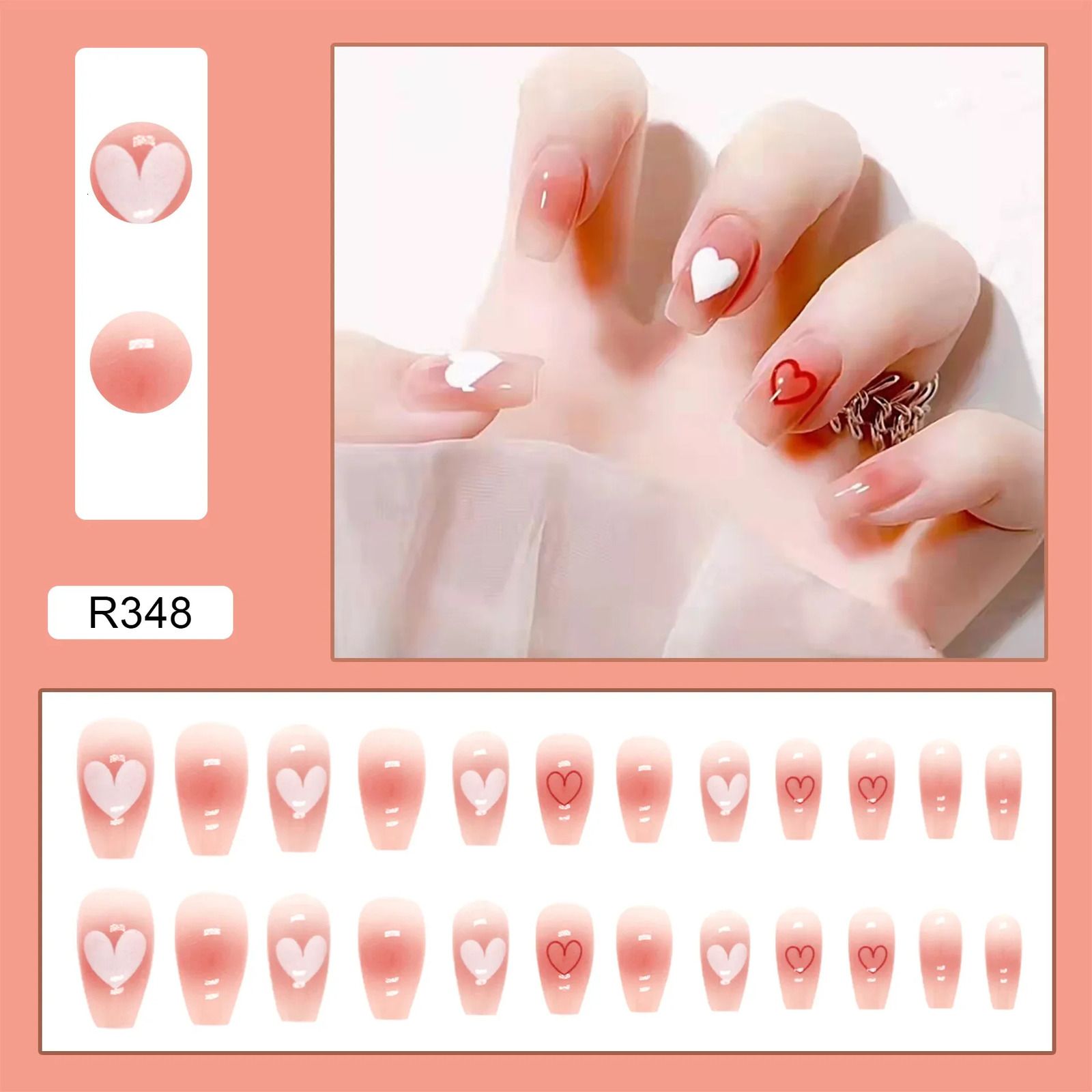 R348-Fake Nails Art