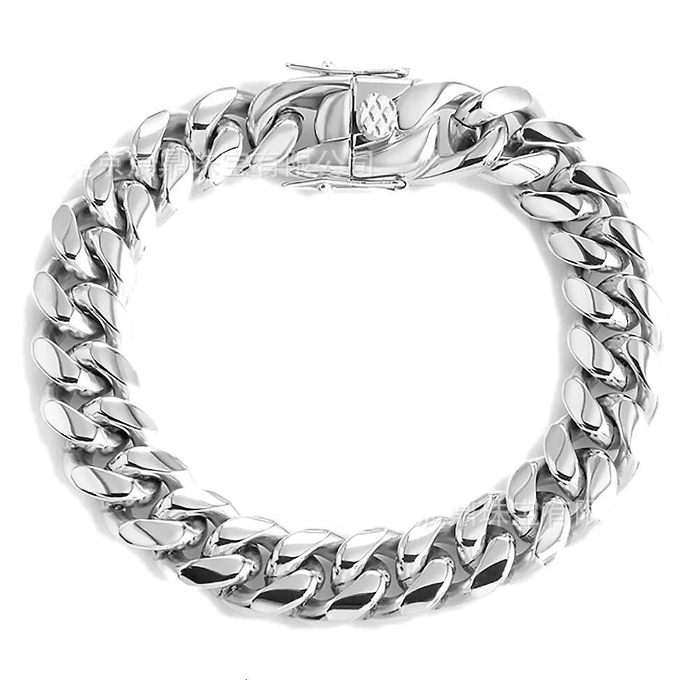 Bracelet en argent / 14 mm * 23cm (9 pouces)