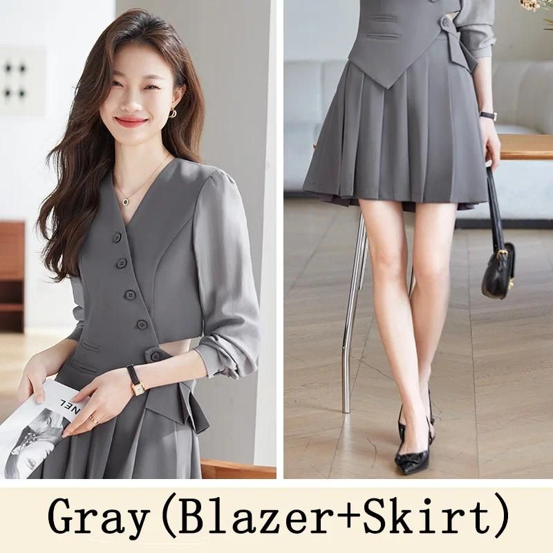 Gray Skirt Suits