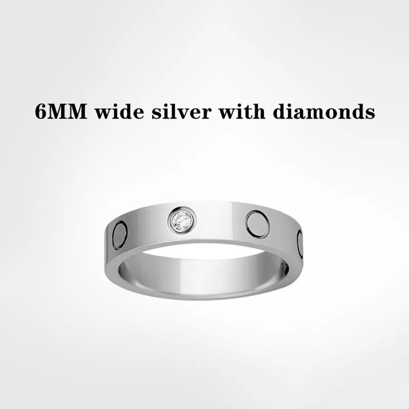 シルバー（6mm）-3ダイヤモンド