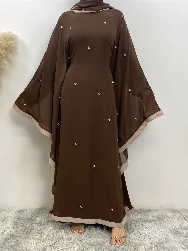 XXL Coffee Chiffon Abaya