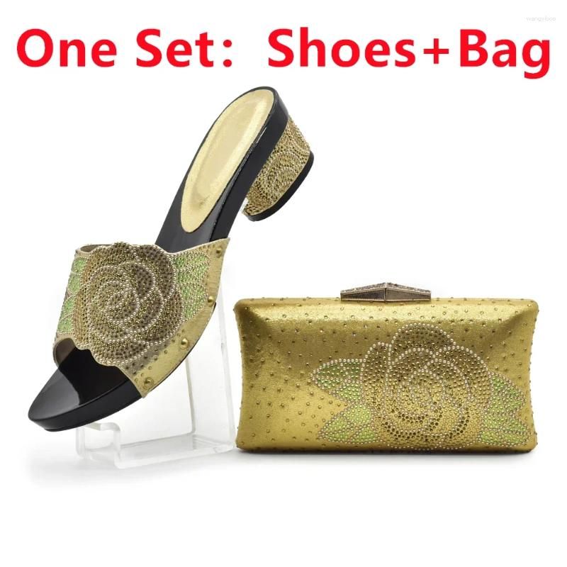 Gold Shoes and Bag