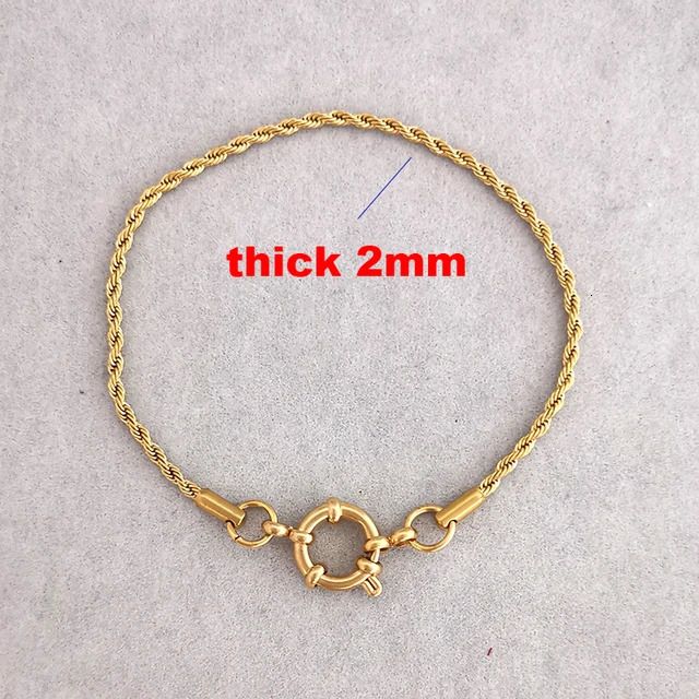 2mm Gold-Bracelet 15cm