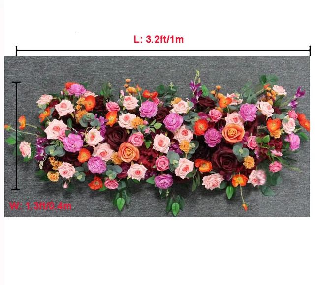 Row à fleurs de 100x40 cm