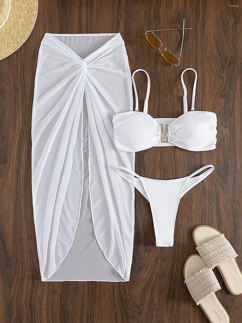 White bikini set