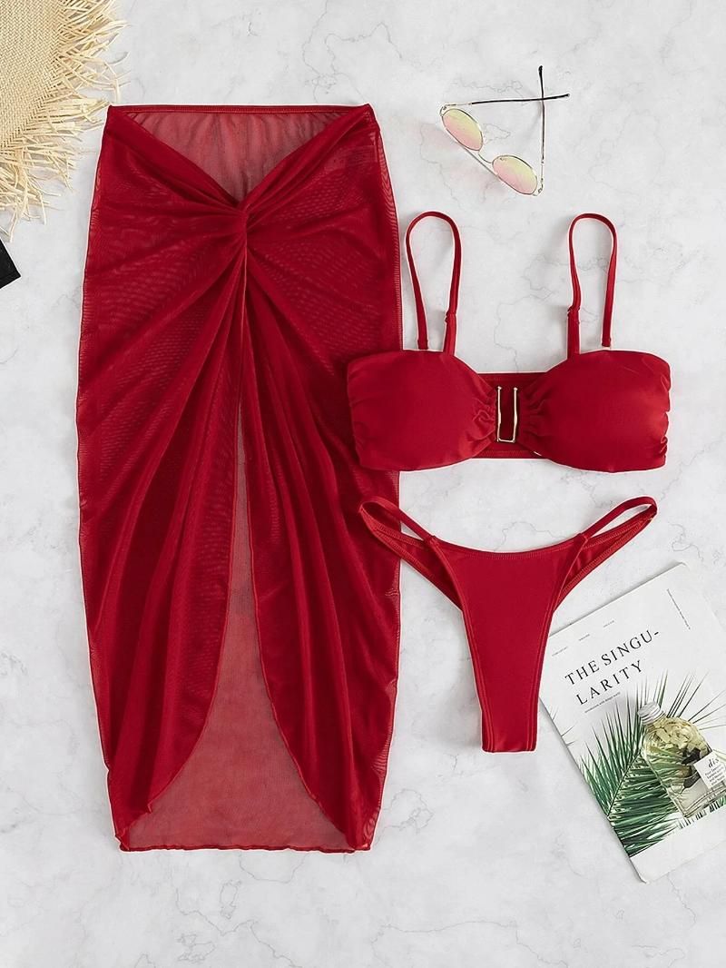 Red bikini set