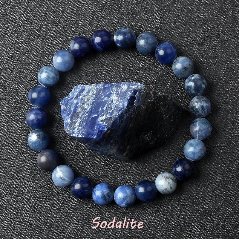 Perles de 8 mm 21cm-8,3 pouces 37 Sodalite