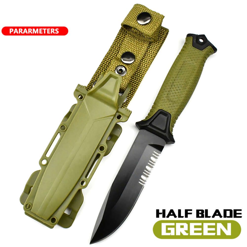 99mm-32mm-G1500-Green-Half-Fixed Blade