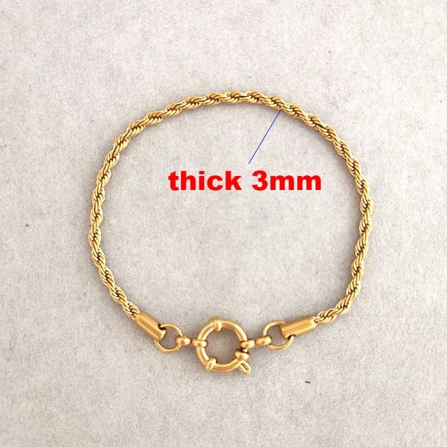 3mm Gold-Bracelet 16cm