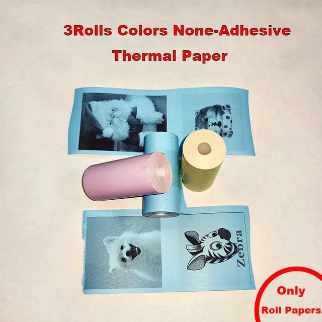 3 Rolls Colours Paper