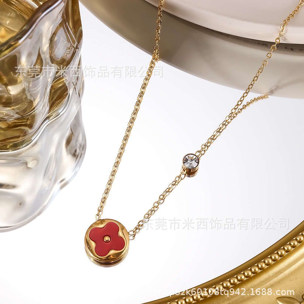 Collier Or Rouge-18k
