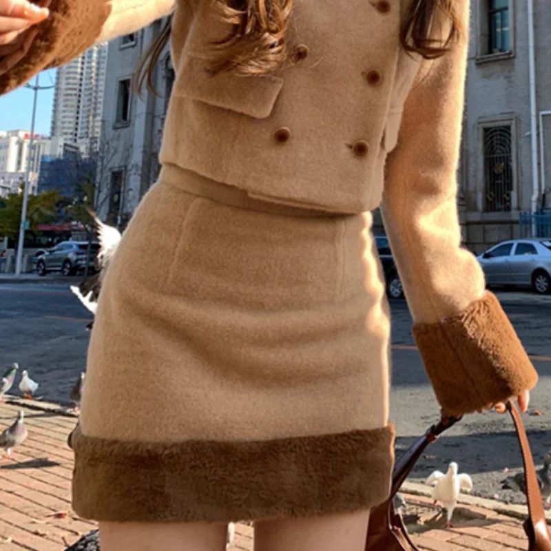 Brown Skirt Short