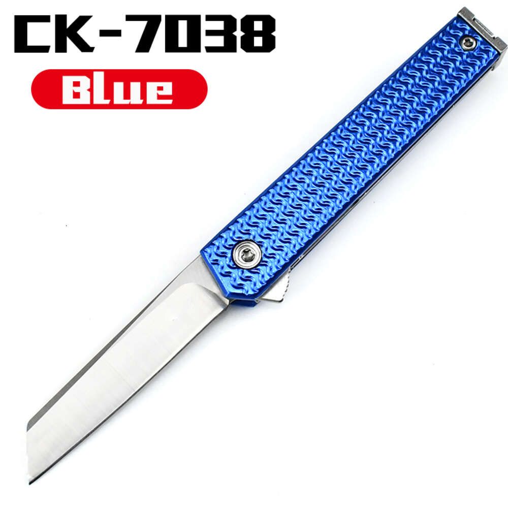 58 mm-CK-7038 - Couteau de poche bleue