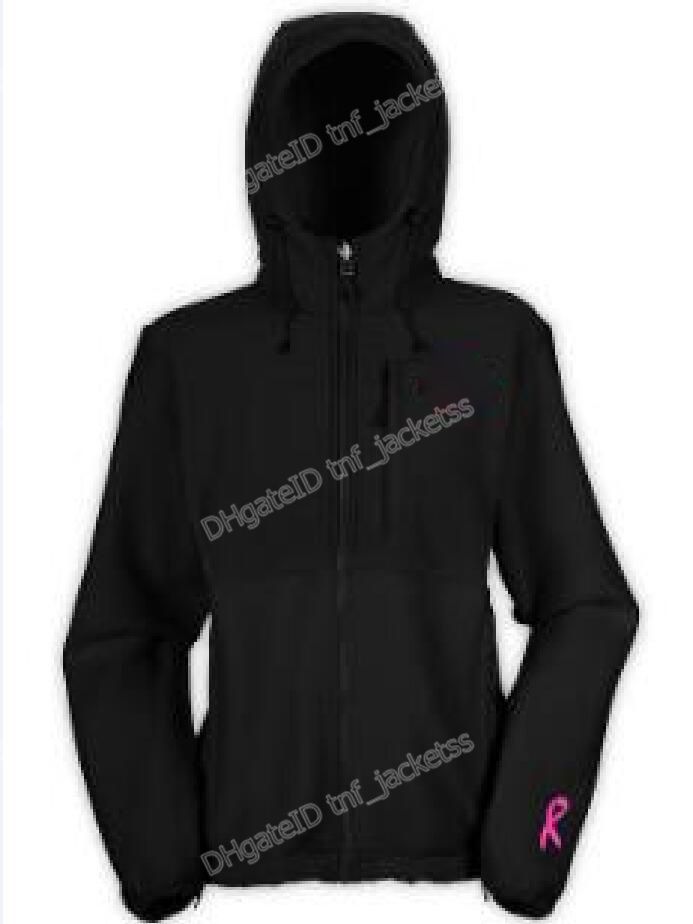 Hoodies black pink ribbon