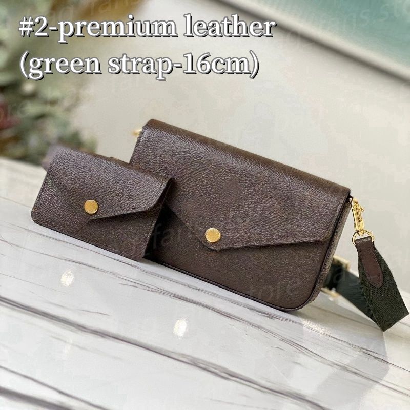 #2-premium leather (green strap-16cm)