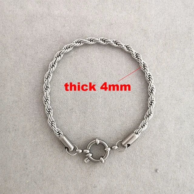 4mm Silver-Bracelet 16cm