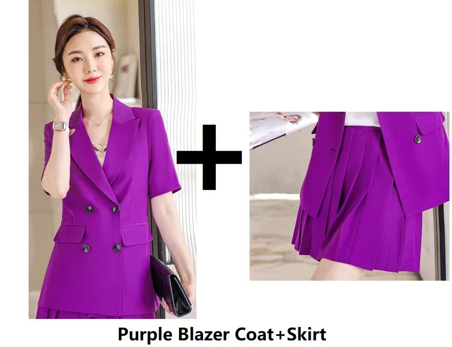 Purple Skirt Suits