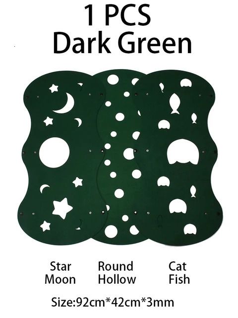 Dark Green-1pcs Round Hollow