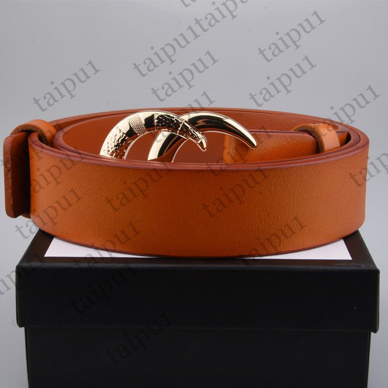 Brown + snake gold buckle