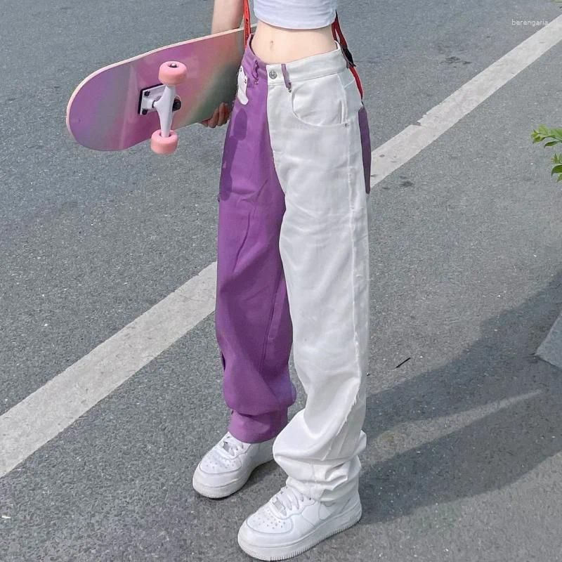 White Purple Jeans