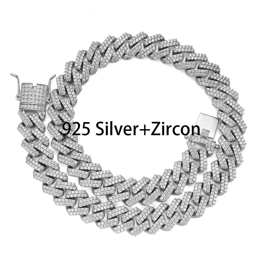 Silver med zirkon-24-tums