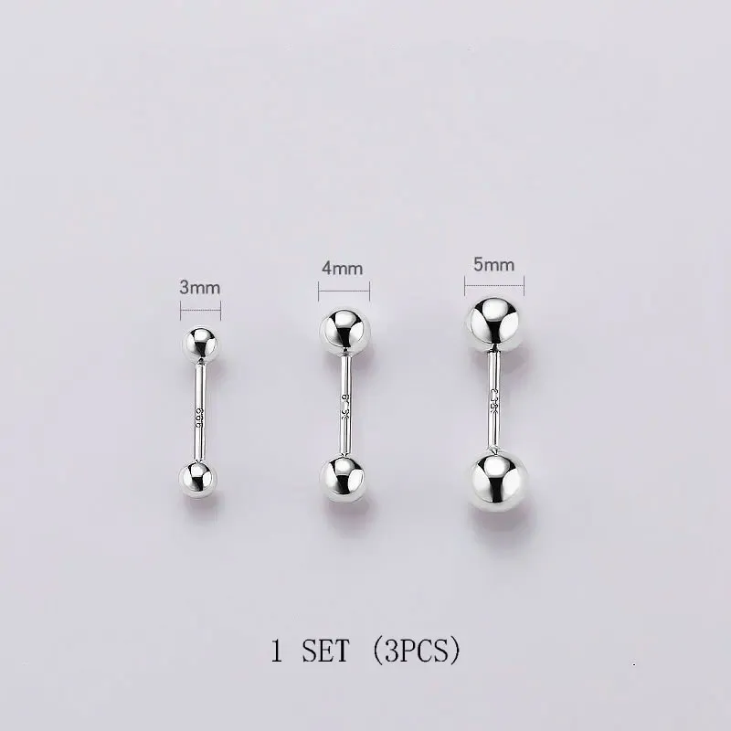 1Set 3pcs Silver